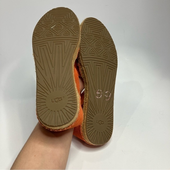 UGG‎ Mila sandals orange suede espadrille sandals size 9.5 - Picture 6 of 8